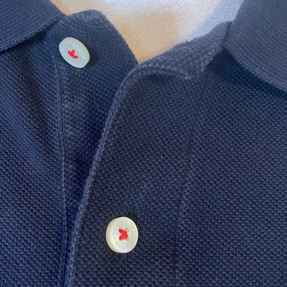 [Carolina Herrera] Navy Blue Polo Shirt - Size XXL - Picture 4 of 7